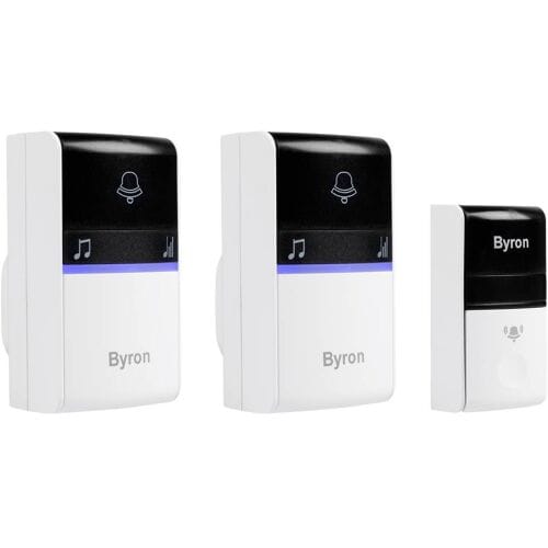 Byron DBY-23415 - Deurbel Draadloze set - 100m Bereik - IP44 waterdicht - Wit