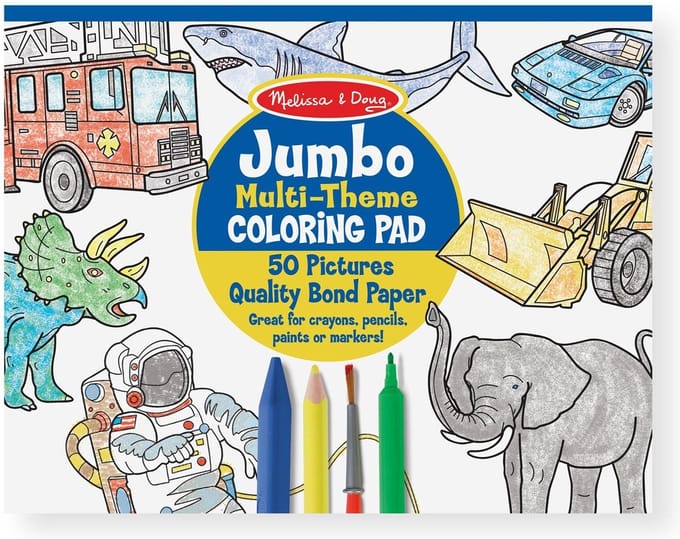 Melissa & Doug - Jumbo Kleurboek - Blauw