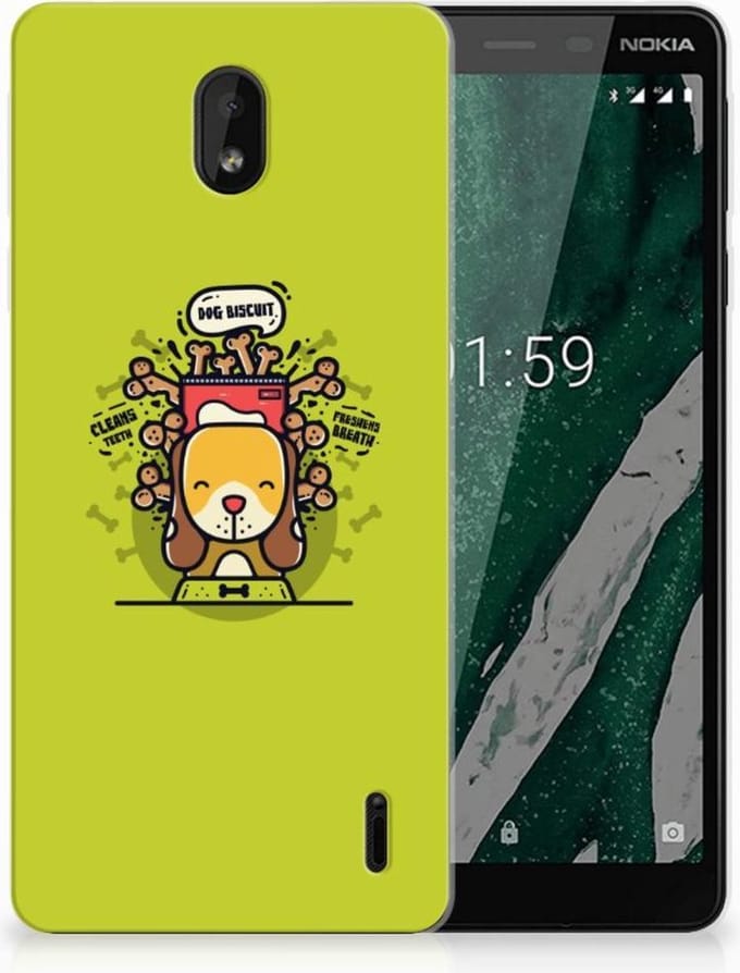 Nokia 1 Plus Telefoonhoesje met Naam Doggy Biscuit