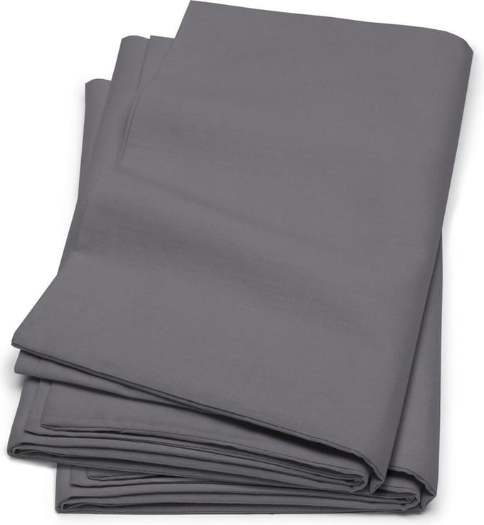 Cinderella - Kussenslopen met rits - Flanel - 40x80 cm - Anthracite - 2 stuks