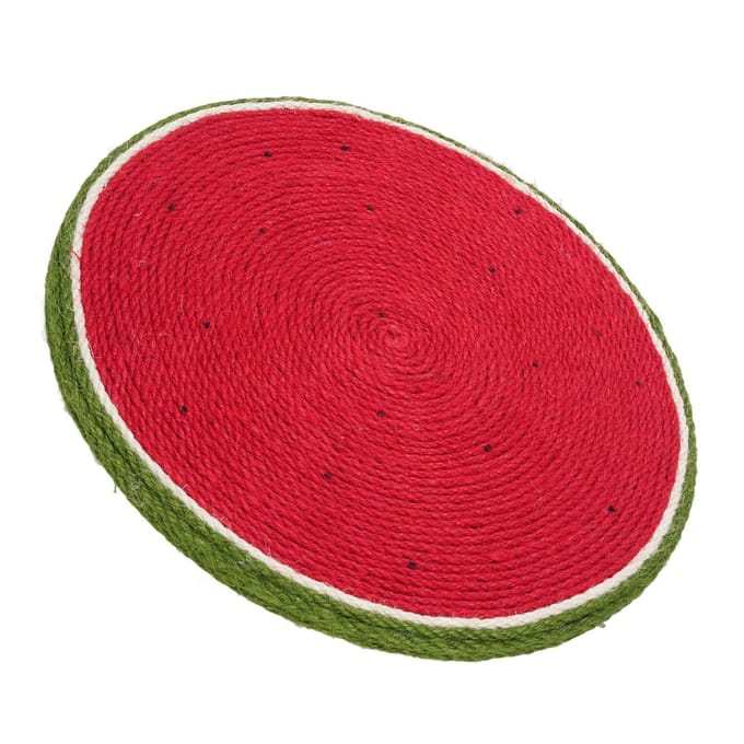 Aan de muur gemonteerde krabmat voor katten met zuignap, watermeloenvormig, schattige krabplankmat voor red