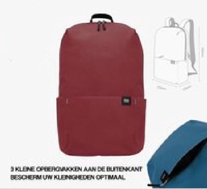 Xiaomi Rugzak Backpack Bordeaux - b225 x h340 x l130 mm