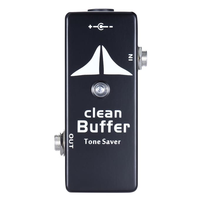 Mini Pédale d'Effet Guitare Buffer Propre Sauveur de Tonalité Corps en Alliage Zinc-aluminium noir