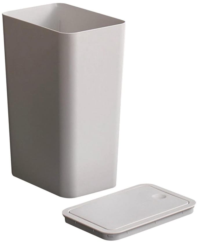 Kleine Prullenbak - Afvalemmer Vuilnisbak - Ruimtebesparend Afval - Modern Design - 34 cm Hoog - Wit