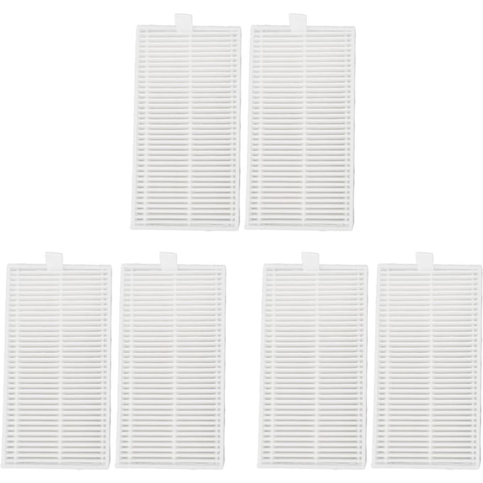 6 stuks Robotstofzuiger ABS Filters voor Midea V10 V12 W11 Perfecte Pasvorm Robotstofzuiger white