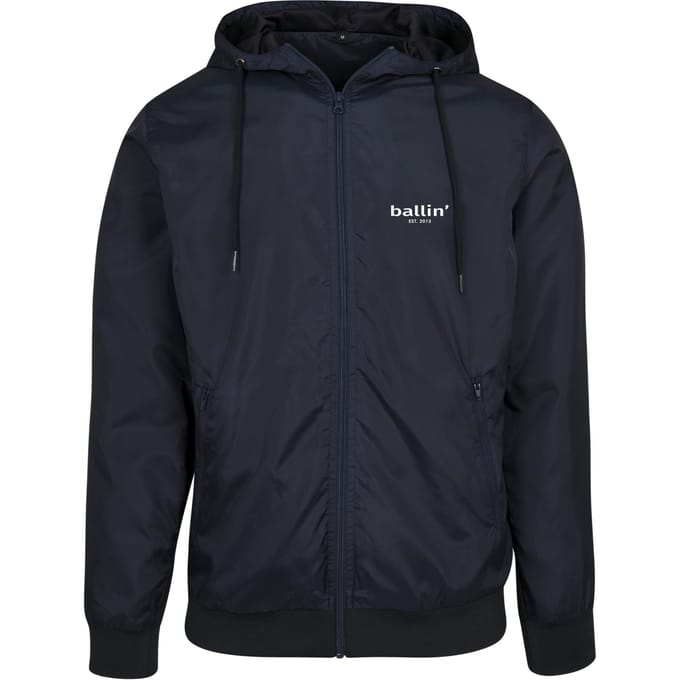 Heren Jas zomer met Ballin Est. 2013 Windjack Print - Blauw - Maat M