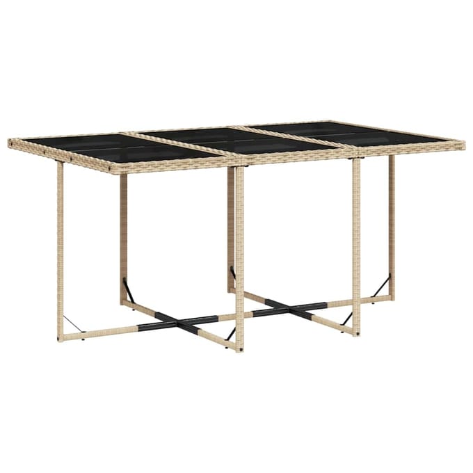 vidaXL - 11-delige - Tuinset - met - kussens - poly - rattan - gemengd - beige