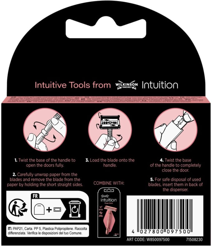 Wilkinson Intuition Rose Gold Navulmesjes - 15 stuks