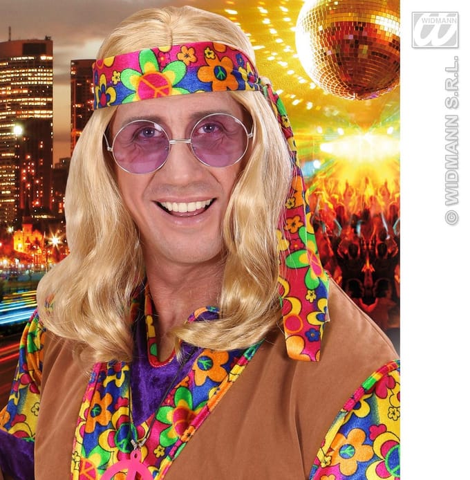 Hippie pruik John Lennon blond