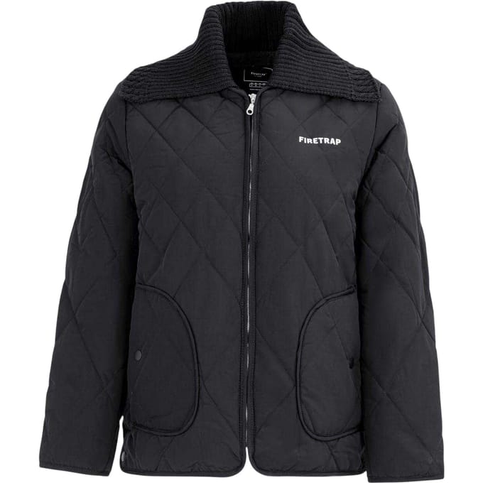 Firetrap Dames Gewatteerde Relaxed Fit Jacket (Zwart)