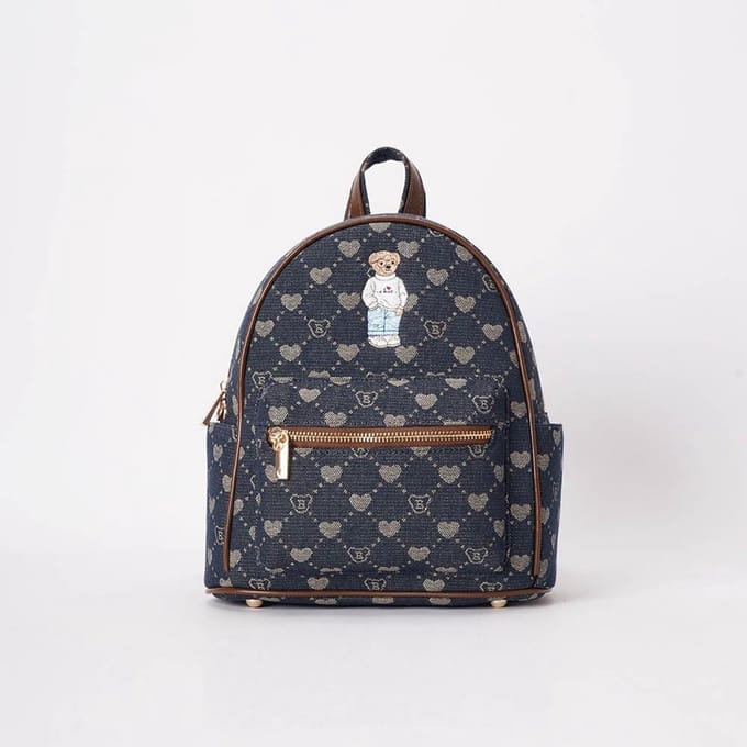 Small Daypack - Kleine rugtas - Denim - Monogram - Teddybeer - B-Loved