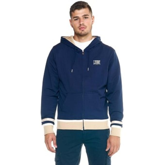 Capuchon sweaters Leone 1947 Man Hoody Sweashirt Full Zip Retro