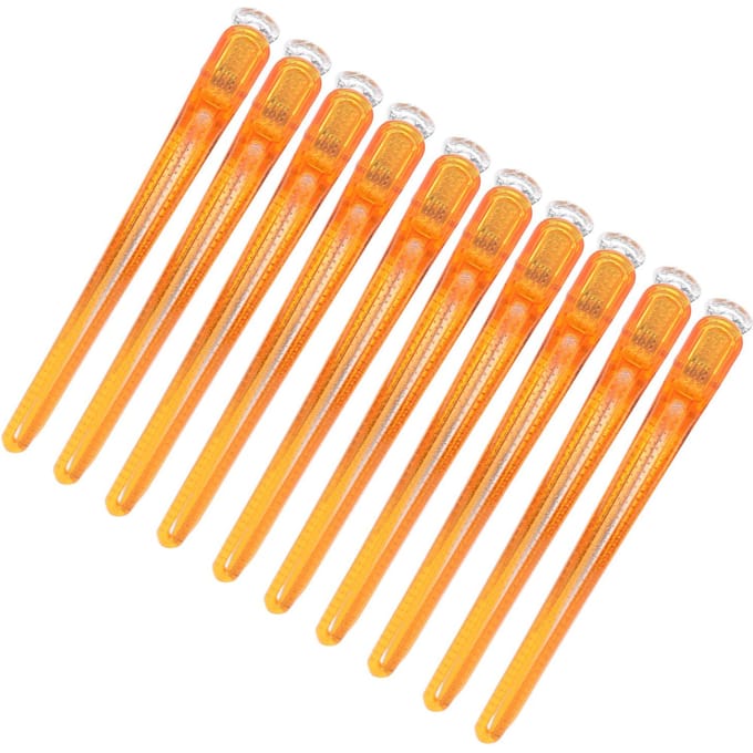 10 stuks Salon Antislip Styling Sectioneerklem Draagbare Eendenbek Haarklem Kappersgereedschap(Oranje ) oranje