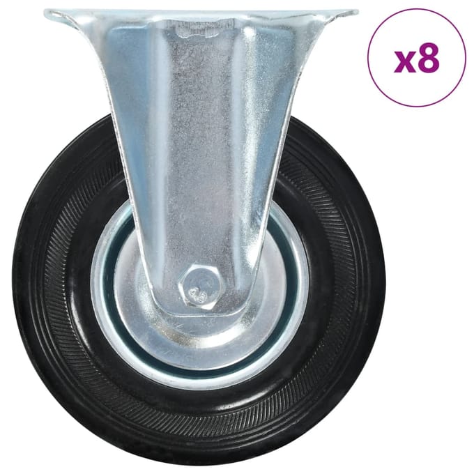 vidaXL 8 st Wielen vast 125 mm