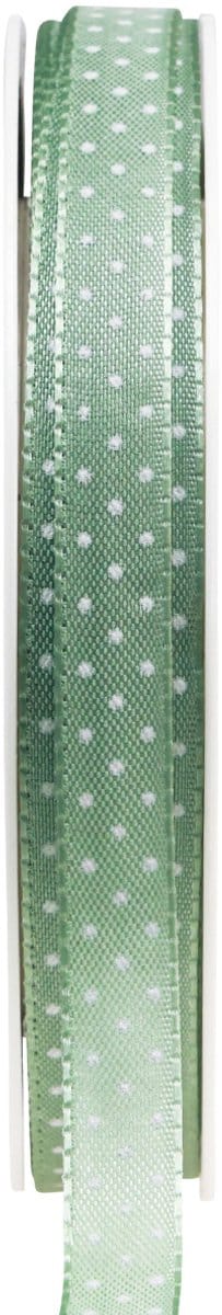 Cadeaulint gestippeld sierlint groen mint 10mm 25m