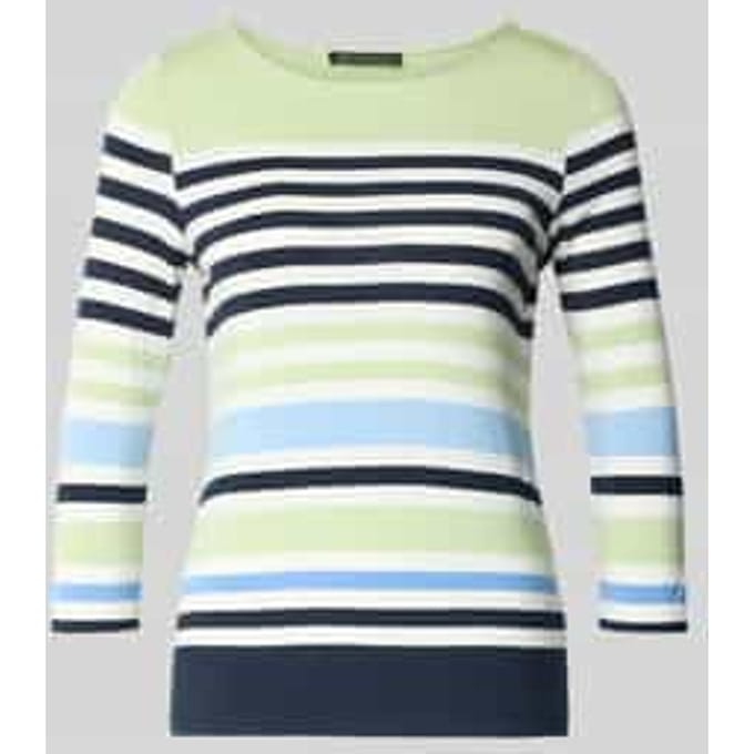 T-shirt van mix van viscose en elastaan met 3/4-mouw