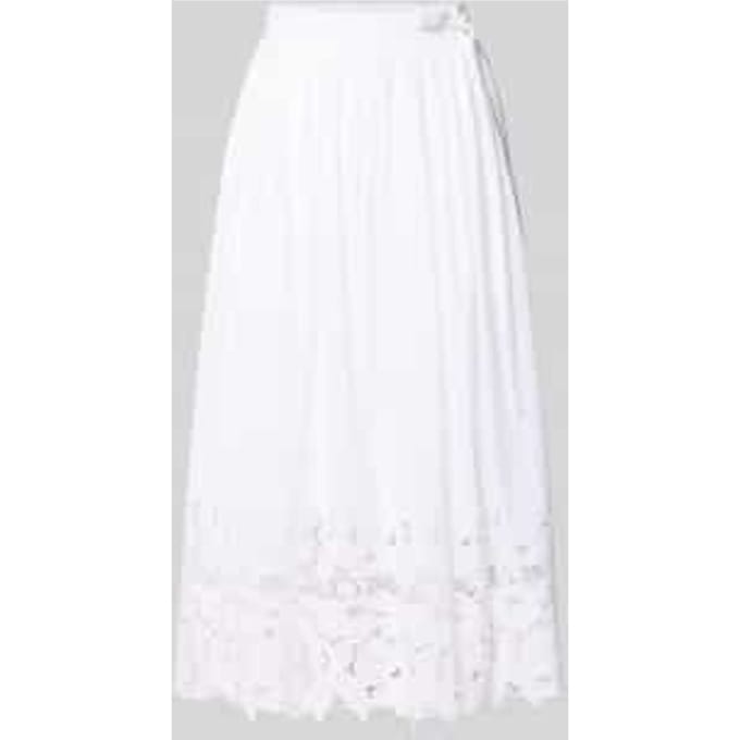 Midirok met ajourwerk met bloemenmotief