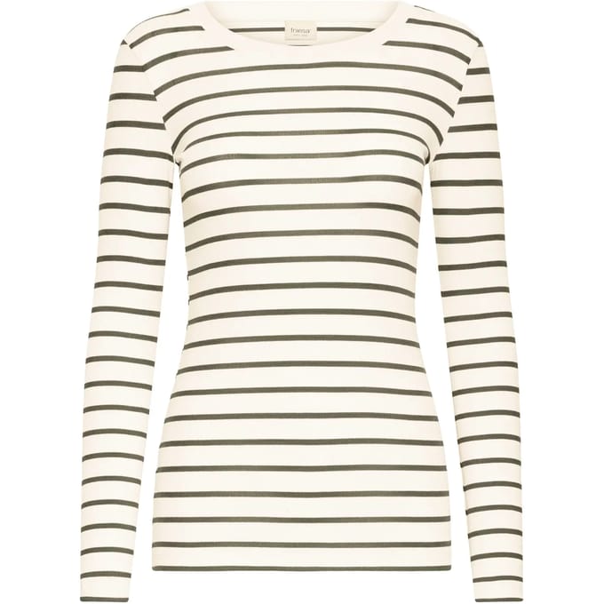 Dames-T-shirt met lange mouwen fransa Hizamond Stripe 33