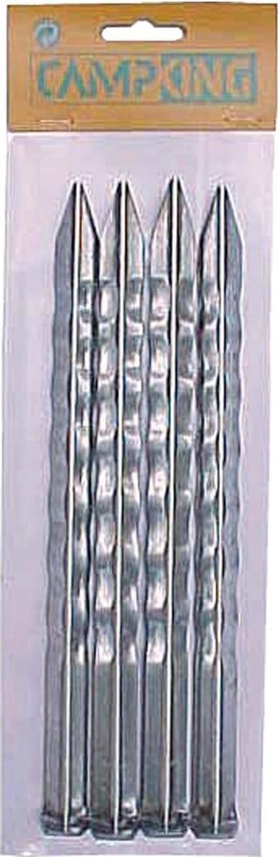 Campking Tentharing Gekarteld 24 cm - 10 Stuks