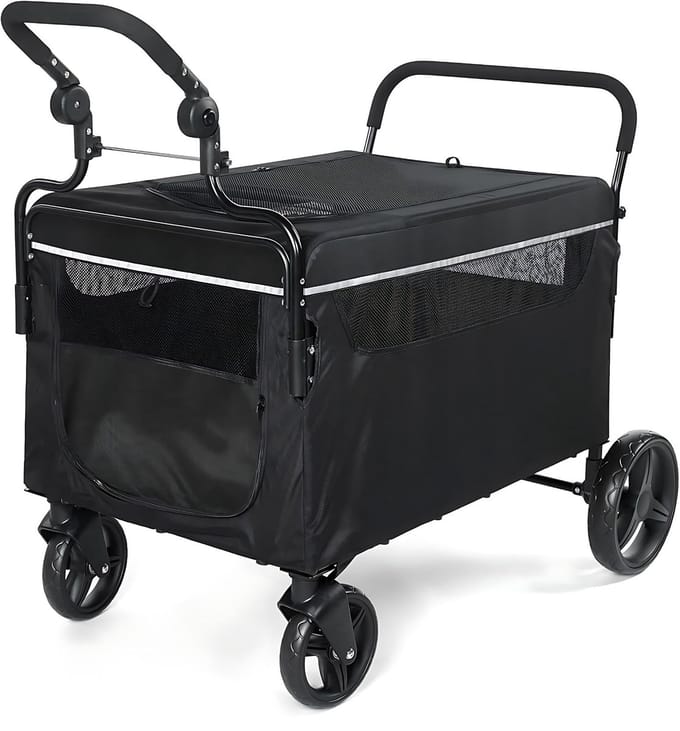 Hondenkinderwagen - 2-in-1 stroller en wagon, inklapbaar, all-terrain, 50 kg