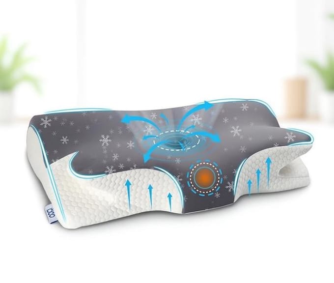 Maison Elara Traagschuim Neksteunkussen met Ergonomisch Ontwerp - Medium Stevigheid voor Comfortabele Slaap