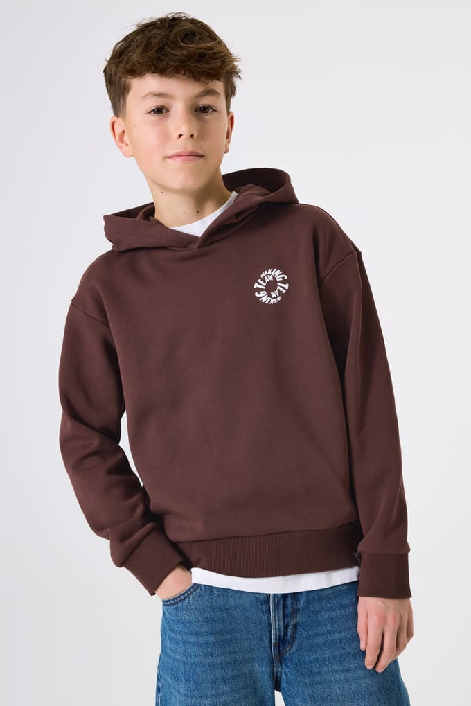 GARCIA Jongens Print Sweater Bruin Lange mouw