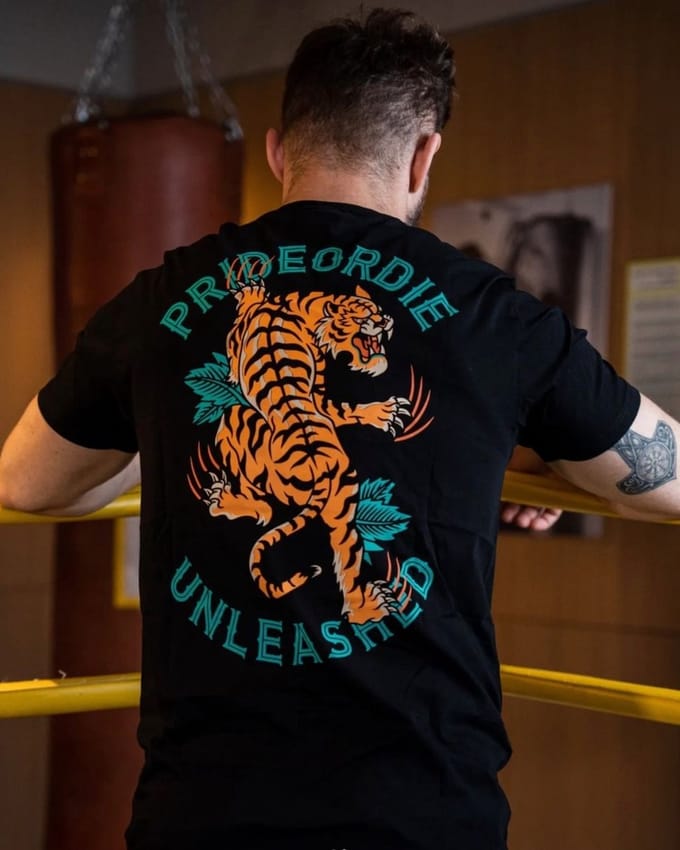PRIDEorDie T-Shirt TIGER UNLEASHED V.2 Zwart - XL