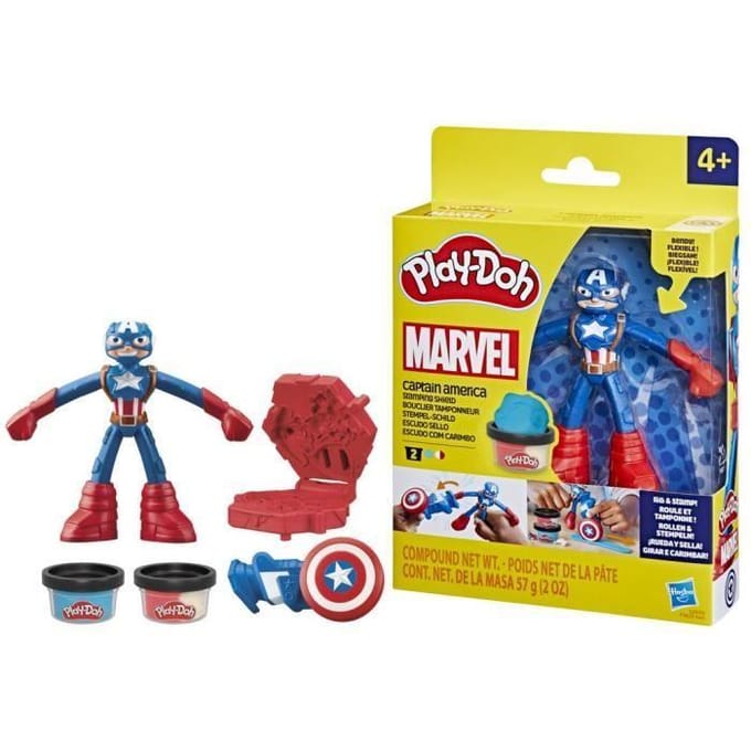 Play-Doh Marvel Captain America Stempelschild - Boetseerklei