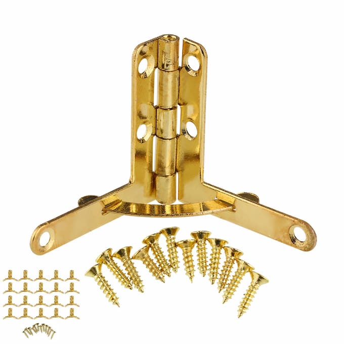 20pcs 90 degrees  Angle Support Spring Hinge for Small Jewelry Wine Case Watch Box Wooden Lid Type 1