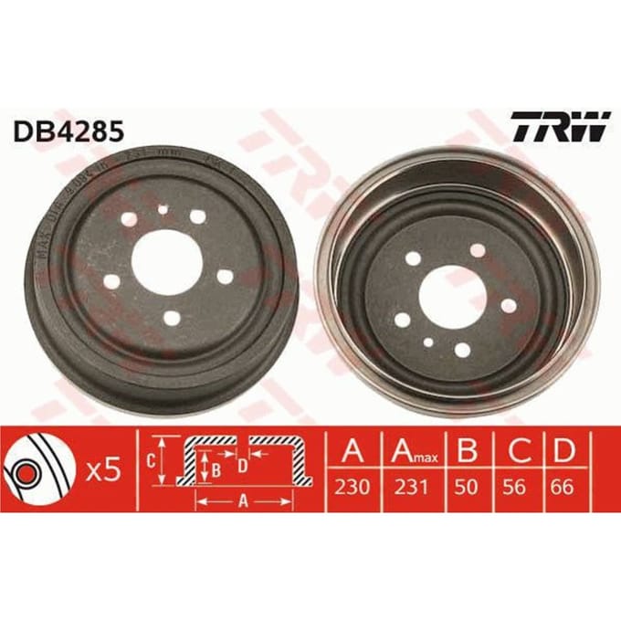 Remtrommel, 1 stuk TRW DB4285