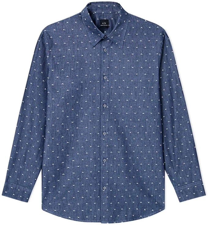 Armani Exchange Xm001716_af17528 Overhemd Met Lange Mouwen Blauw S Man