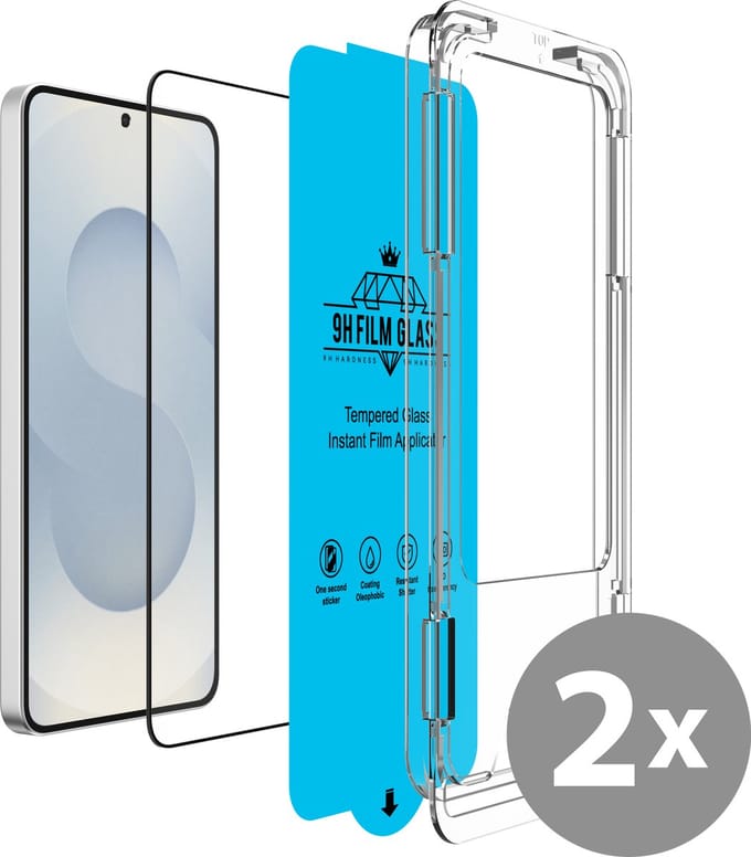 Cazy screenprotector geschikt voor Samsung Galaxy S26 Plus - Screenprotector met Applicator - 2 Stuks