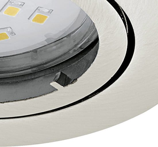 EGLO Tedo - Inbouwspotje - LED - Ø80mm. - Nikkel-Mat - Kantelbaar