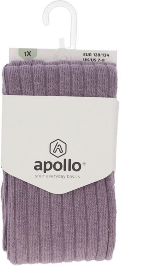 Apollo - Maillot - Paars - Rib - Patroon - Maat 140/146