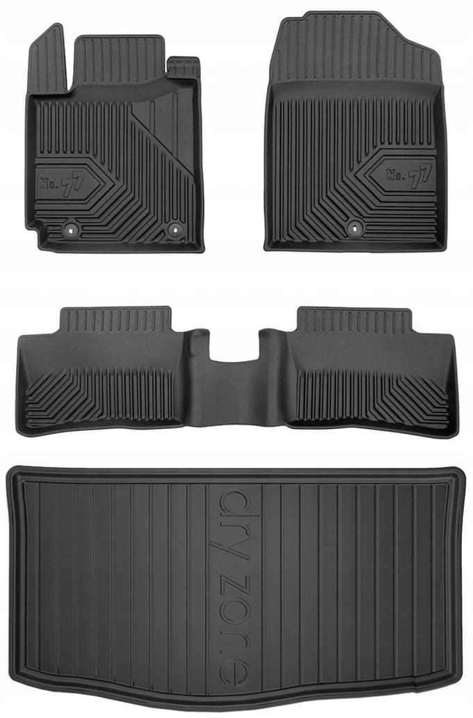 FROGUM Linia 77 - Kia Picanto III Hatchback 2017- - Automaat - Rubbermatten - Bagagemat - Perfecte Pasvorm