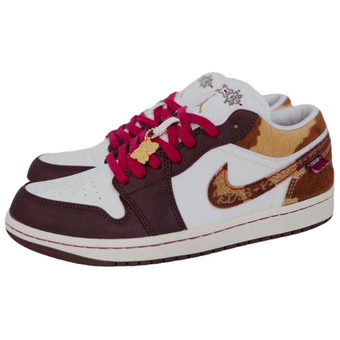 Jordan 1 Low Sneakers Heren - Wit - Maat 45 - Leer