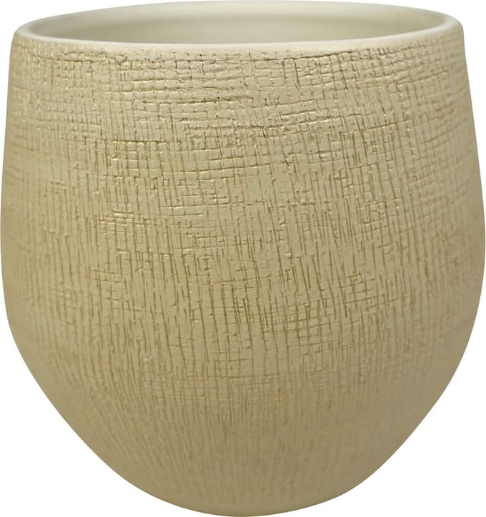 Ter Steege Plantenpot - moderne look - beige - 31 x 28 cm - bloempot