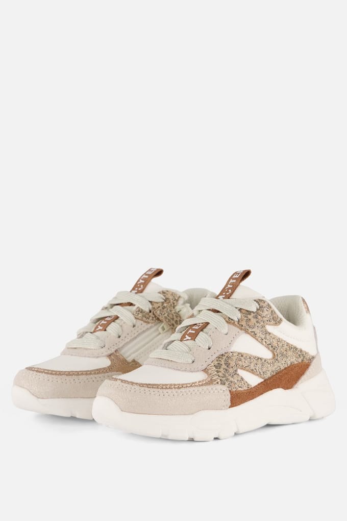 Muyters Sneakers Leopard beige Leer - Maat 32 - Kinderschoenen
