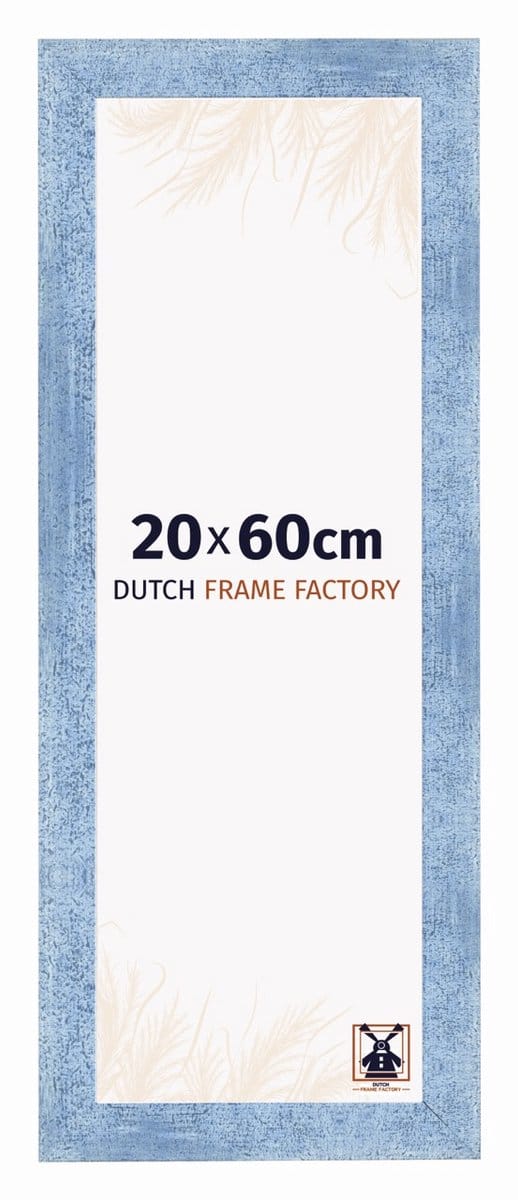 Fotolijst 20x60 cm - MDF - Helder Blauw Geveegd - Praag