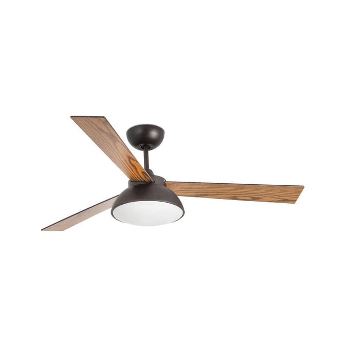 FARO BARCELONA Plafondventilator Rodas met LED lamp, bruin