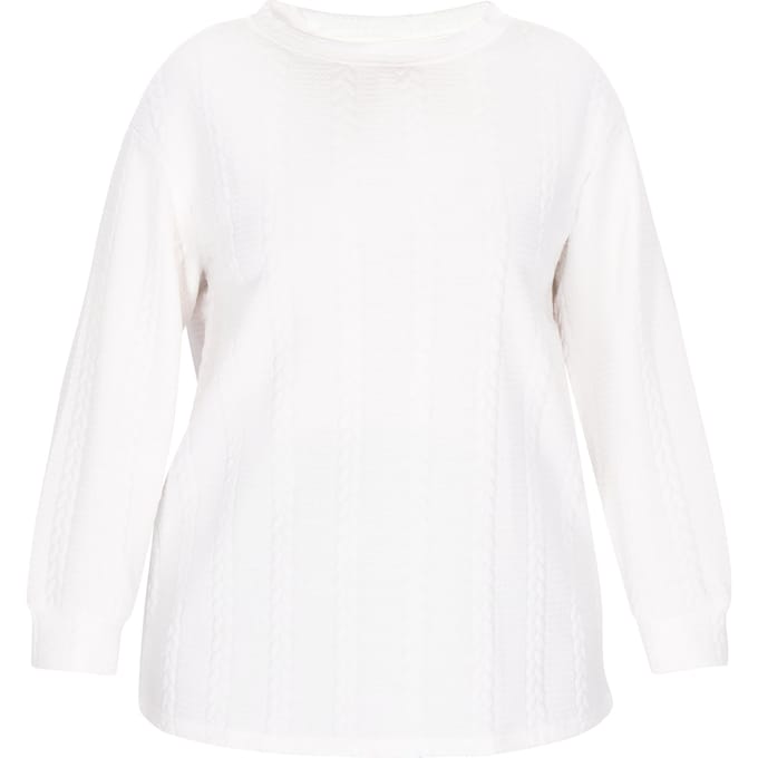 usha Plussize sweatshirt vrouwen wit