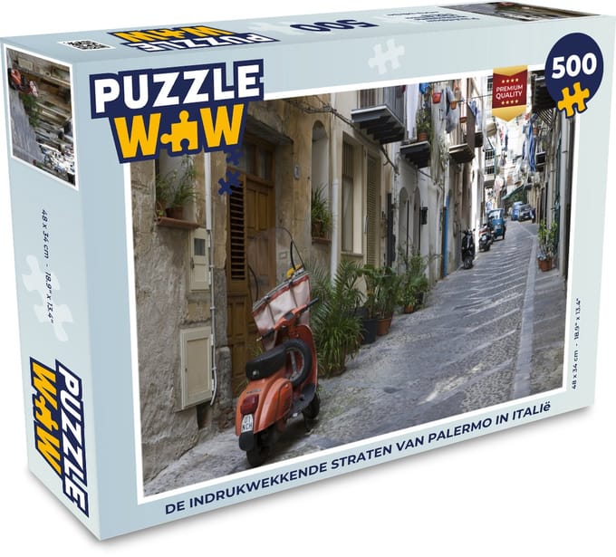 Puzzel Straat - Palermo - Italië - Legpuzzel - Puzzel 500 stukjes