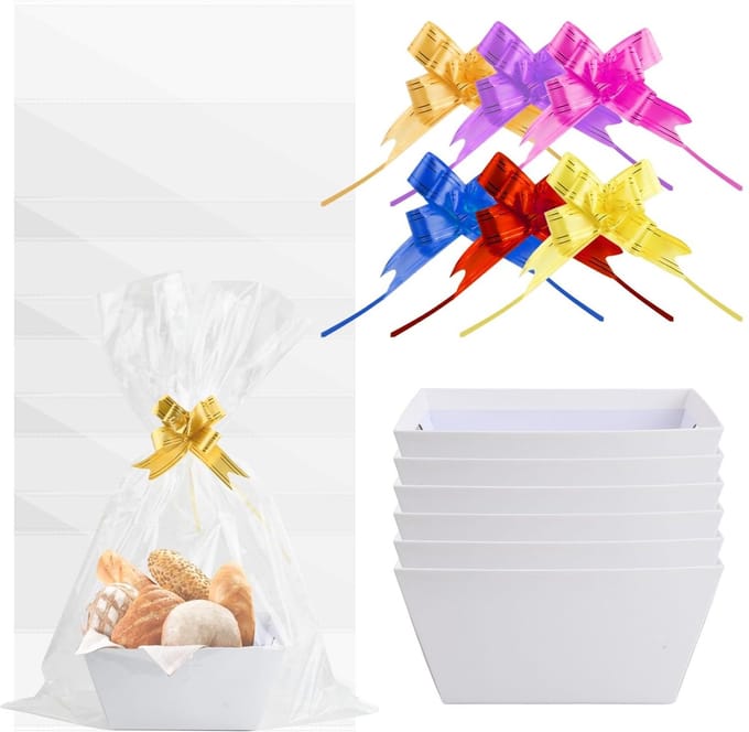 Dailygoods- Geschenkmand 6 Stuks - Presentatiemand met 6 Doorzichtige