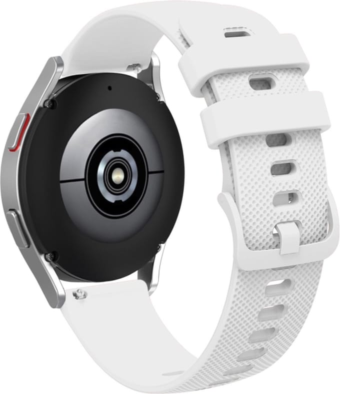 Siliconen bandje - geschikt voor Garmin Vivoactive 4 / Venu 2 / Venu 3 / Forerunner 255 / 265 - wit