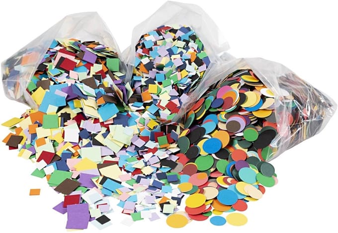 Karton Mozaiek, afm 10+15+20 mm, kleuren assorti, 1 assortiment