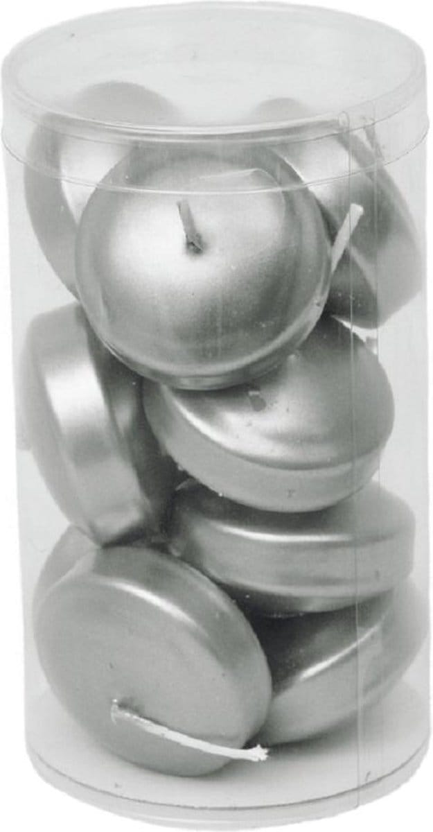Drijfkaarsen Tube 'Silver' - drijfkaarsen - kerst - zilver