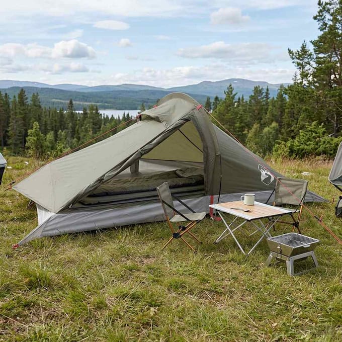 vidaXL - Backpacking - Tent - 2-persoons - Olijfgroen