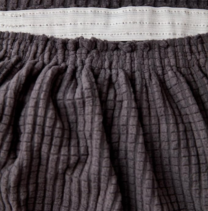 RFWR® Elastische Eetstoelhoezen - Jacquard Stoelovertrekken (Donkergrijs, Set van 4)