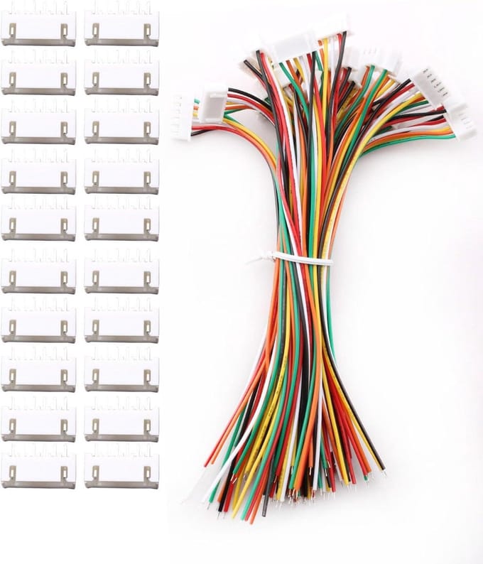 JST Connector Kabel - Stekkerset - Elektronica Projecten - Vertind Koperdraad - 150 mm - Zwart
