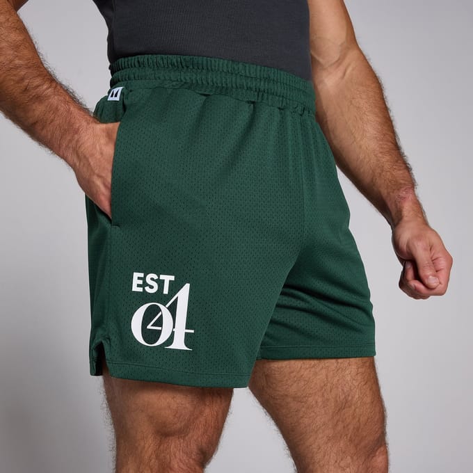 MP short van mesh voor heren - Donkersmaragdgroen  - M
